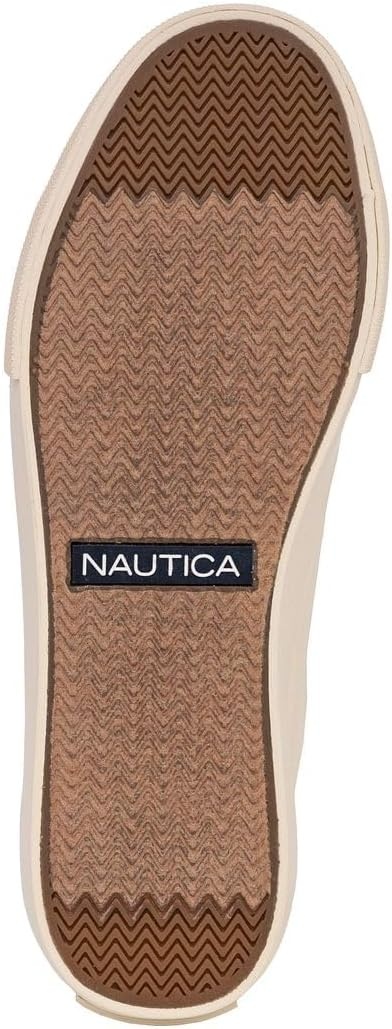 image:imageNautica Womens Fashion Sneaker Classic LowTop LaceUp Casual Shoe with Metal Side Logo and Soft Cushioned Comfort for Everyday WearBone Taupe
