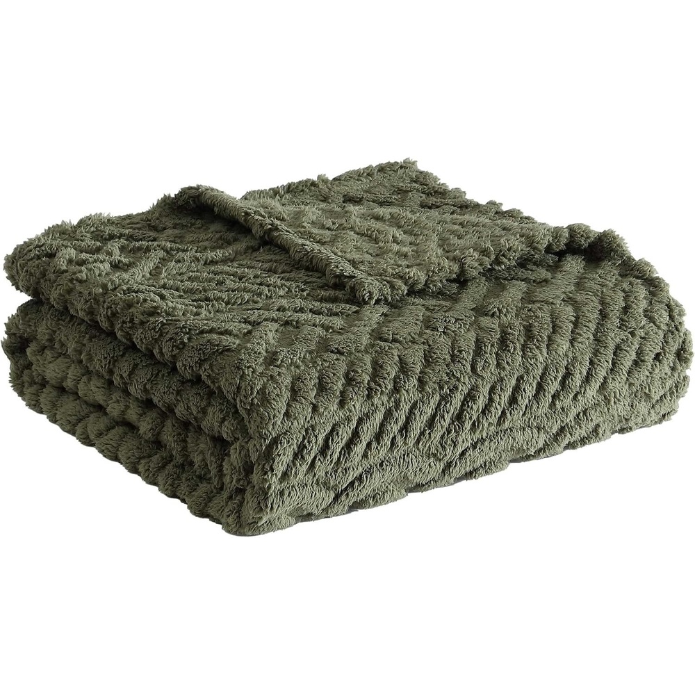 image:imageNautica Throw Blanket Soft Cable Knit Sherpa Bedding Ideal for Bed or Couch Declan Navy 50 x 60Declan Green