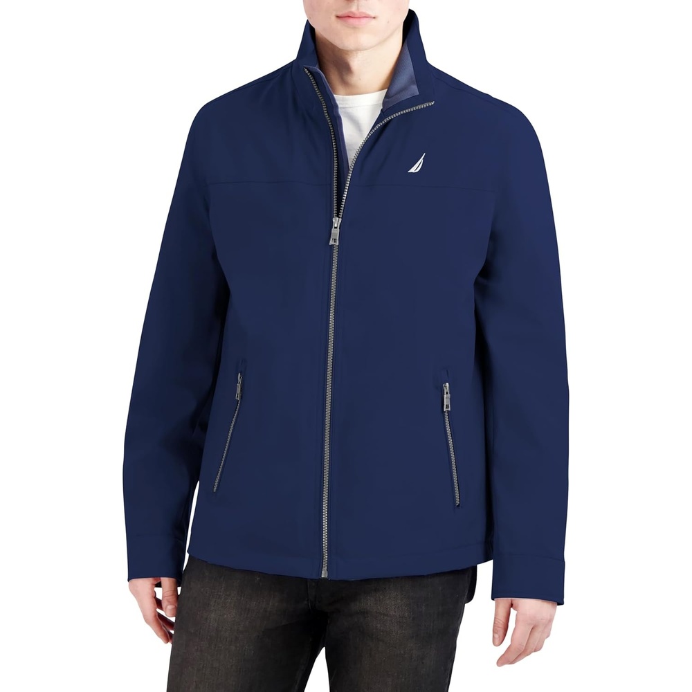 image:imageNautica Mens Golf Jacket  Casual Wear Windbreaker Jacket Regular Big amp Tall SizesNight Blue