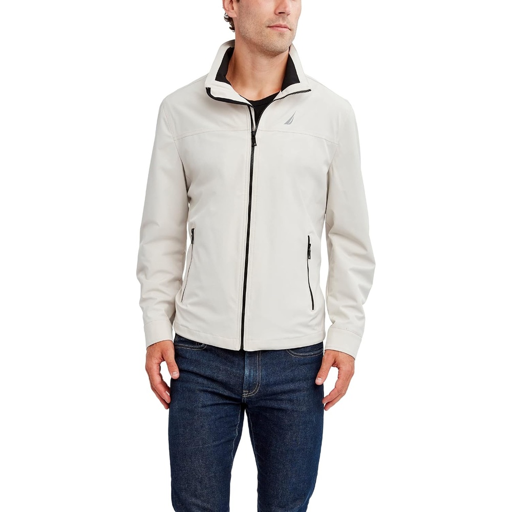 image:imageNautica Mens Golf Jacket  Casual Wear Windbreaker Jacket Regular Big amp Tall SizesStone