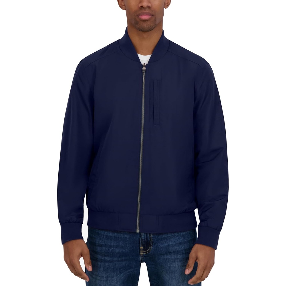 image:imageNautica Mens Lightweight Bomber Jacket Wind amp WaterResistant Regular Big amp Tall SizesInk Navy
