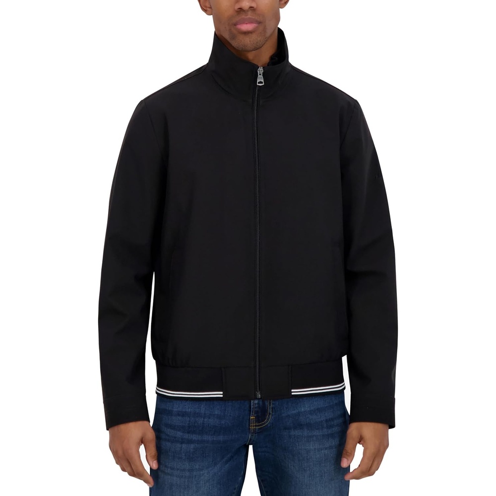 image:imageNautica Mens Lightweight Bomber Jacket WindWaterResistant Regular Big amp Tall SizesBlack