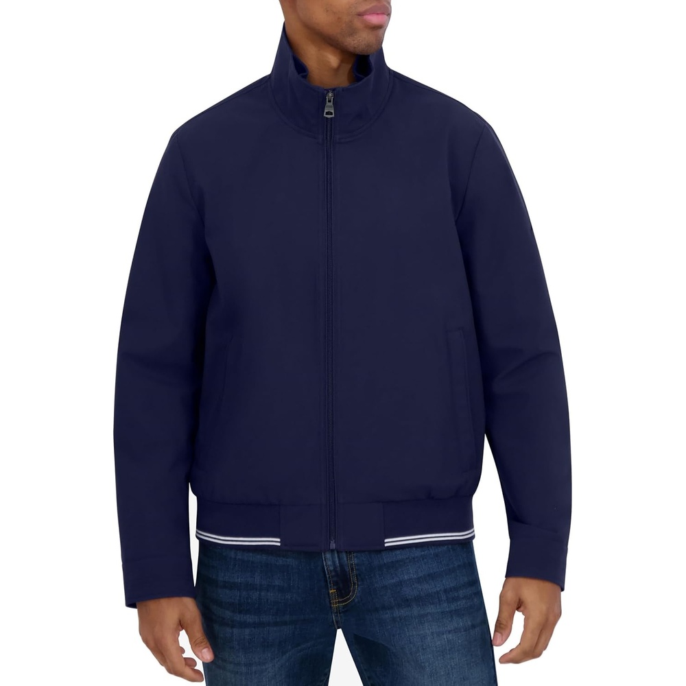 image:imageNautica Mens Lightweight Bomber Jacket  WindWaterResistant Regular Big amp Tall SizesNavy Seas