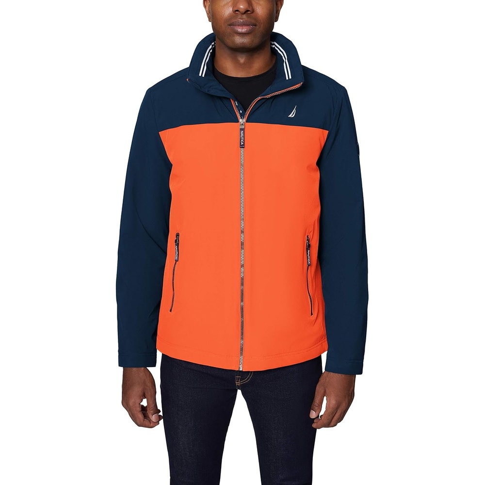 image:imageNautica Mens Lightweight Bomber Jacket  WindWaterResistant Regular Big amp Tall SizesSunset