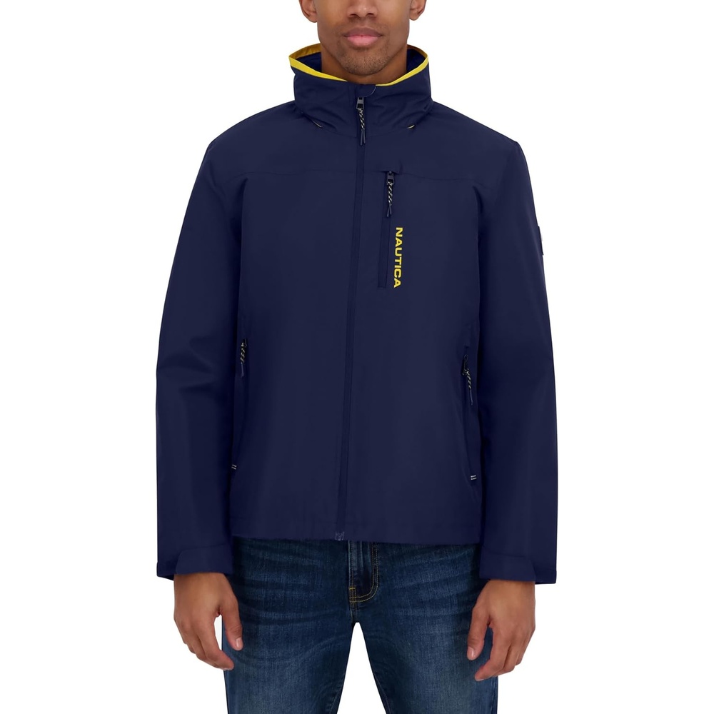 image:imageNautica Mens Lightweight Sailing Jacket Waterproof amp Windproof BreathableNavy Seas