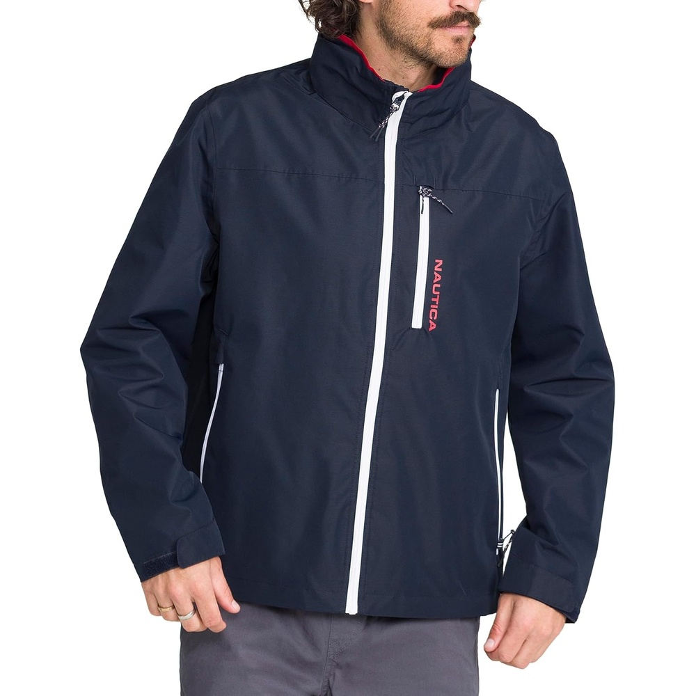 image:imageNautica Mens Lightweight Sailing Jacket Waterproof amp Windproof BreathableNavyblue