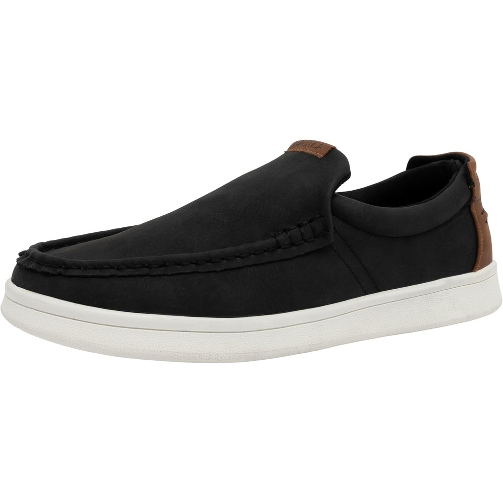 image:imageNautica Mens SlipOn Loafers Casual Moc Toe Sneakers Boat Shoes Slipper for Men  Lightweight amp Comfortable  DerwinBlack Smooth