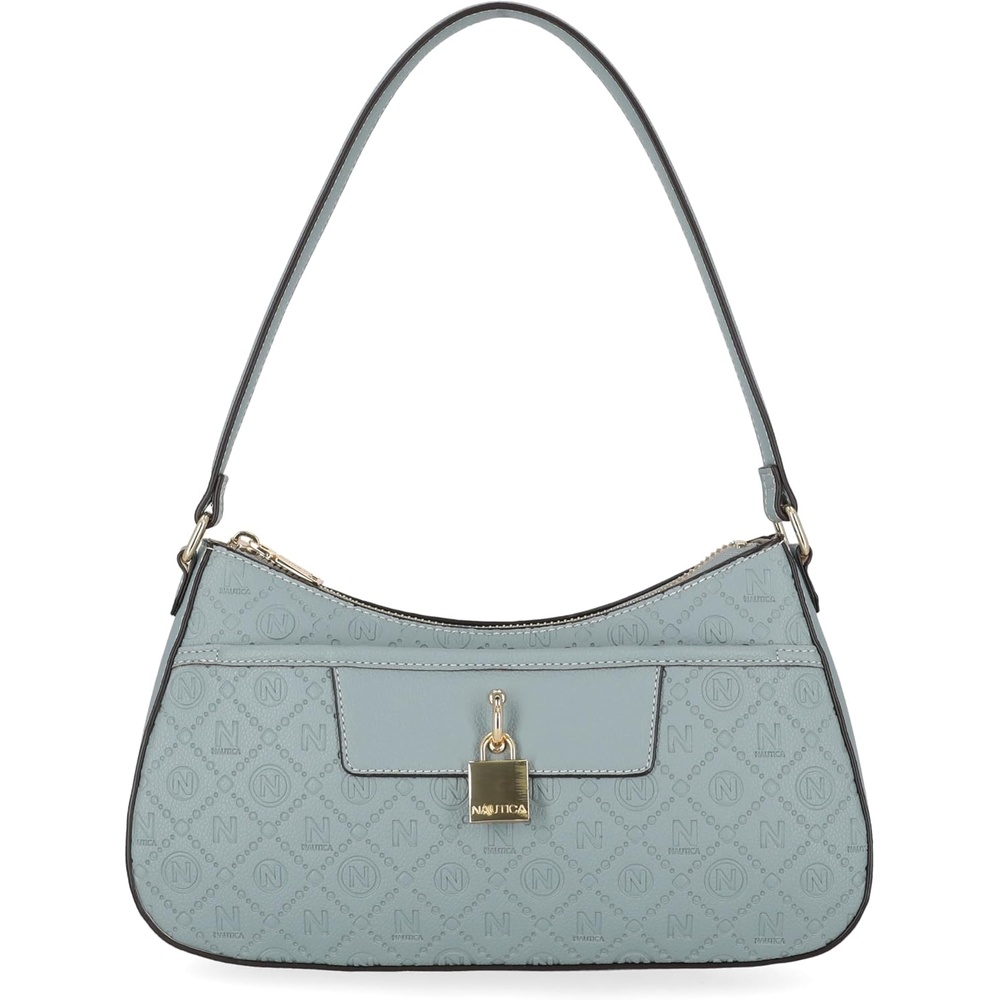 image:imageNautica Voyager Hobo Bag for Women Vegan Leather Womens Purse Large Shoulder Handbag with Zipper ClosureChambray Lockaway