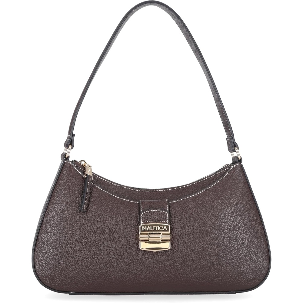 image:imageNautica Voyager Hobo Bag for Women Vegan Leather Womens Purse Large Shoulder Handbag with Zipper ClosureEspresso