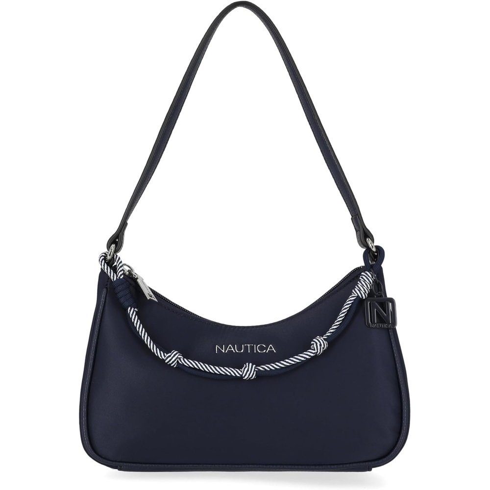 image:imageNautica Voyager Hobo Bag for Women Vegan Leather Womens Purse Large Shoulder Handbag with Zipper ClosureIndigo Swag Bag