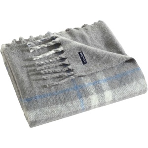 Nautica – Blanket, Faux Mohair Throw Blanket for Bed or Couch, Yarn-Dyed with Soft Textured Feel, Medium Weight for Year Round (Ryan Cove Plaid Blue, 50″ x 60″)(Ryan Cove Plaid Grey)