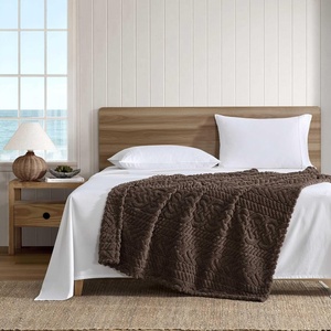 Nautica – Throw Blanket, Soft Cable Knit Sherpa Bedding, Ideal for Bed or Couch (Declan Navy, 50″ x 60″)(Declan Brown)
