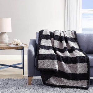 Nautica – Throw Blanket, Soft Cable Knit Sherpa Bedding, Ideal for Bed or Couch (Declan Navy, 50″ x 60″)(Lawndale Black/Grey)