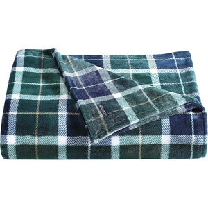 Nautica – Twin Blanket, Soft Plush Fleece Bedding, Ideal for Bed or Couch, Dorm Essentials, Oeko-Tex Certified (Winter Tattersall Red)(Northsail Plaid Navy)