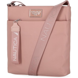 Nautica Diver Nylon Small Women’s Crossbody Bag Purse with Adjustable Shoulder Strap(Blush (Enamel))