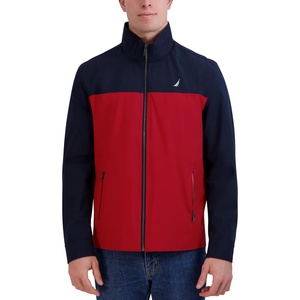 Nautica Men’s Golf Jacket – Casual Wear Windbreaker Jacket, Regular, Big & Tall Sizes(Red Navy)