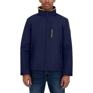 Nautica Men’s Lightweight Sailing Jacket – Waterproof & Windproof, Breathable(Navy Seas)