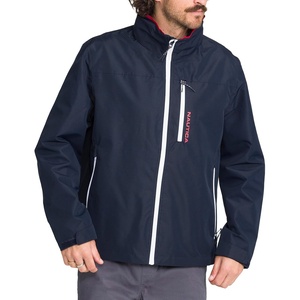 Nautica Men’s Lightweight Sailing Jacket – Waterproof & Windproof, Breathable(Navy-blue)