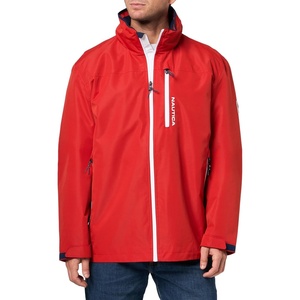 Nautica Men’s Lightweight Sailing Jacket – Waterproof & Windproof, Breathable(P. Red)