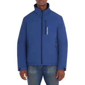 Nautica Men’s Sailing Jacket – Water Resistant Seam Sealed Zip Front Coastal Coat(Dark Denim)