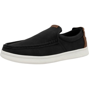 Nautica Men’s Slip-On Loafers Casual Moc Toe Sneakers Boat Shoes Slipper for Men – Lightweight & Comfortable – Derwin(Black Smooth)