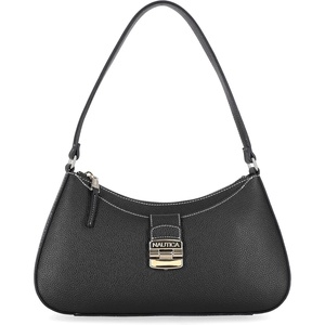 Nautica Voyager Hobo Bag for Women, Vegan Leather Women’s Purse, Large Shoulder Handbag with Zipper Closure(Black)