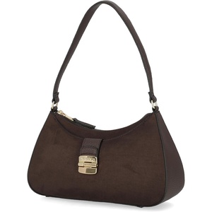 Nautica Voyager Hobo Bag for Women, Vegan Leather Women’s Purse, Large Shoulder Handbag with Zipper Closure(Espresso Suede)
