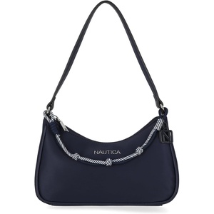 Nautica Voyager Hobo Bag for Women, Vegan Leather Women’s Purse, Large Shoulder Handbag with Zipper Closure(Indigo (Swag Bag))