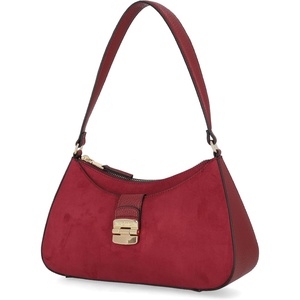 Nautica Voyager Hobo Bag for Women, Vegan Leather Women’s Purse, Large Shoulder Handbag with Zipper Closure(Wine Suede)