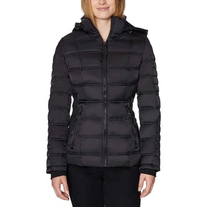 Nautica Women’s Puffer Jacket – Midweight Water-resistant Winter Coat(Black-a)