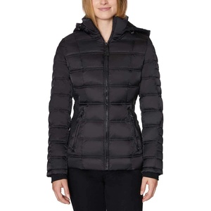 Nautica Women’s Puffer Jacket – Midweight Water-resistant Winter Coat(Caviar)