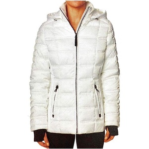Nautica Women’s Puffer Jacket – Midweight Water-resistant Winter Coat(White)