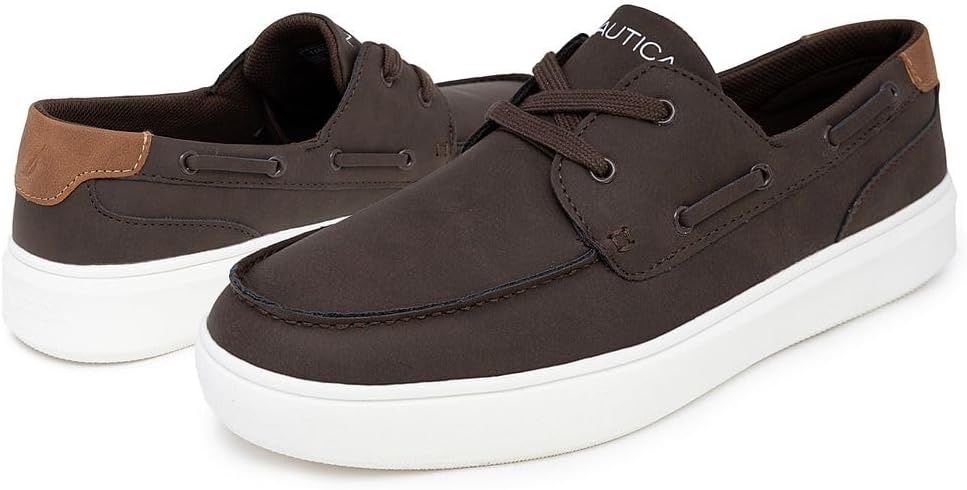 image:imageNAUTICA Mens LaceUp Boat Shoe Casual Loafers Comfort Sneaker Walking MoccasinBrownankar