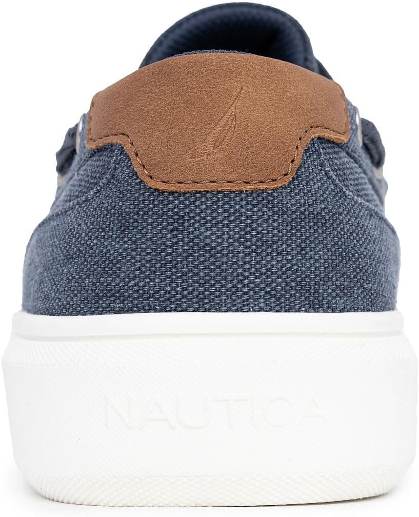 image:imageNAUTICA Mens LaceUp Boat Shoe Casual Loafers Comfort Sneaker Walking MoccasinNavy Canvas