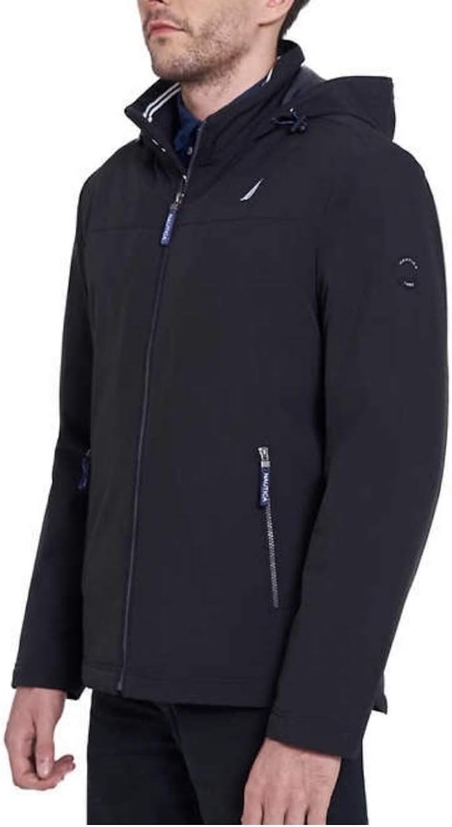 image:imageNautica Mens Golf Jacket Casual Wear Windbreaker Jacket Regular Big amp Tall SizesCaviar Black