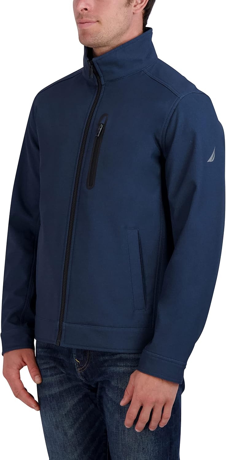 image:imageNautica Mens Golf Jacket Casual Wear Windbreaker Jacket Regular Big amp Tall SizesHeather Blue