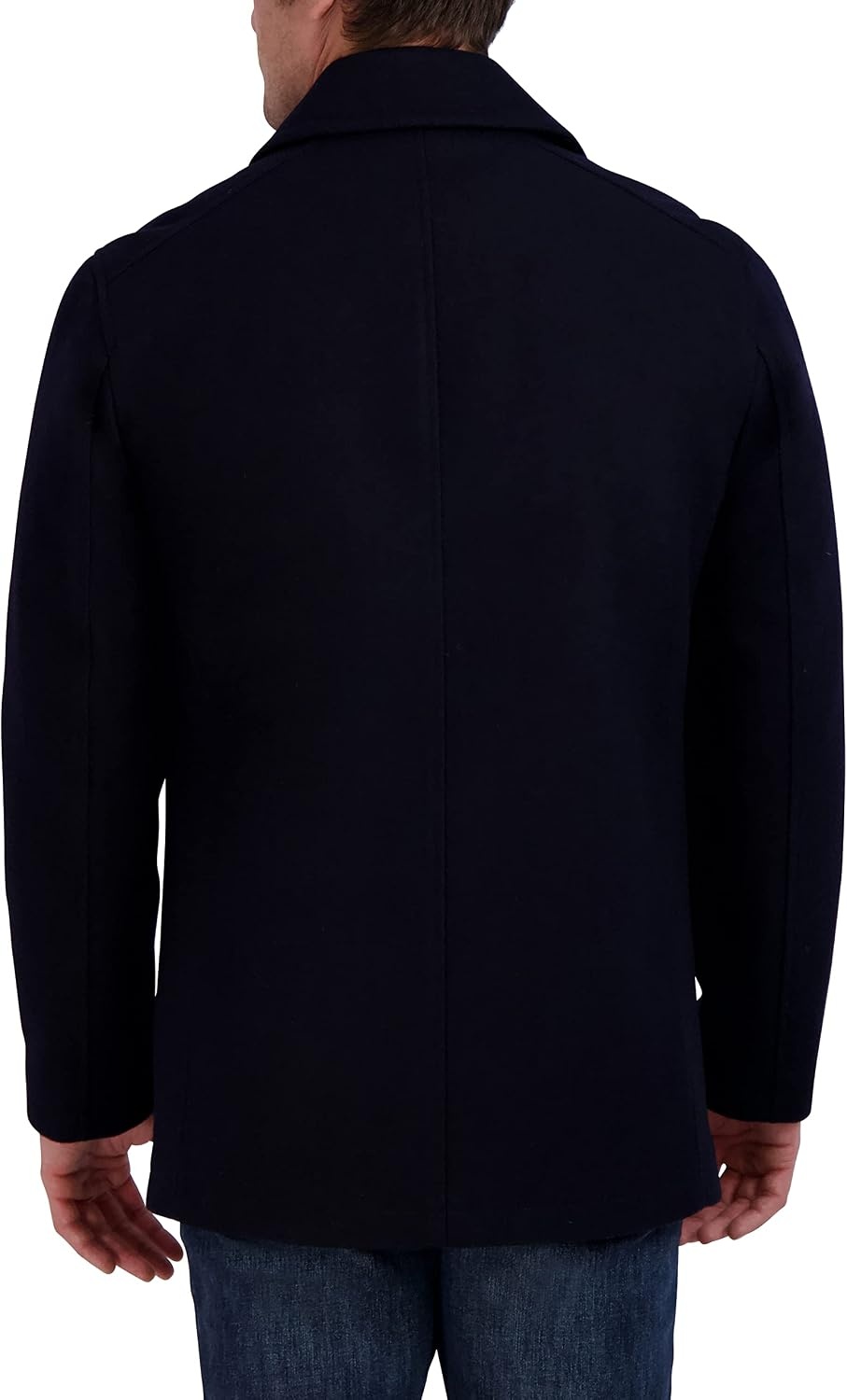 image:imageNautica Mens Wool Blend Peacoat DoubleBreasted Winter Coat Regular Big amp Tall SizesDeep Sea