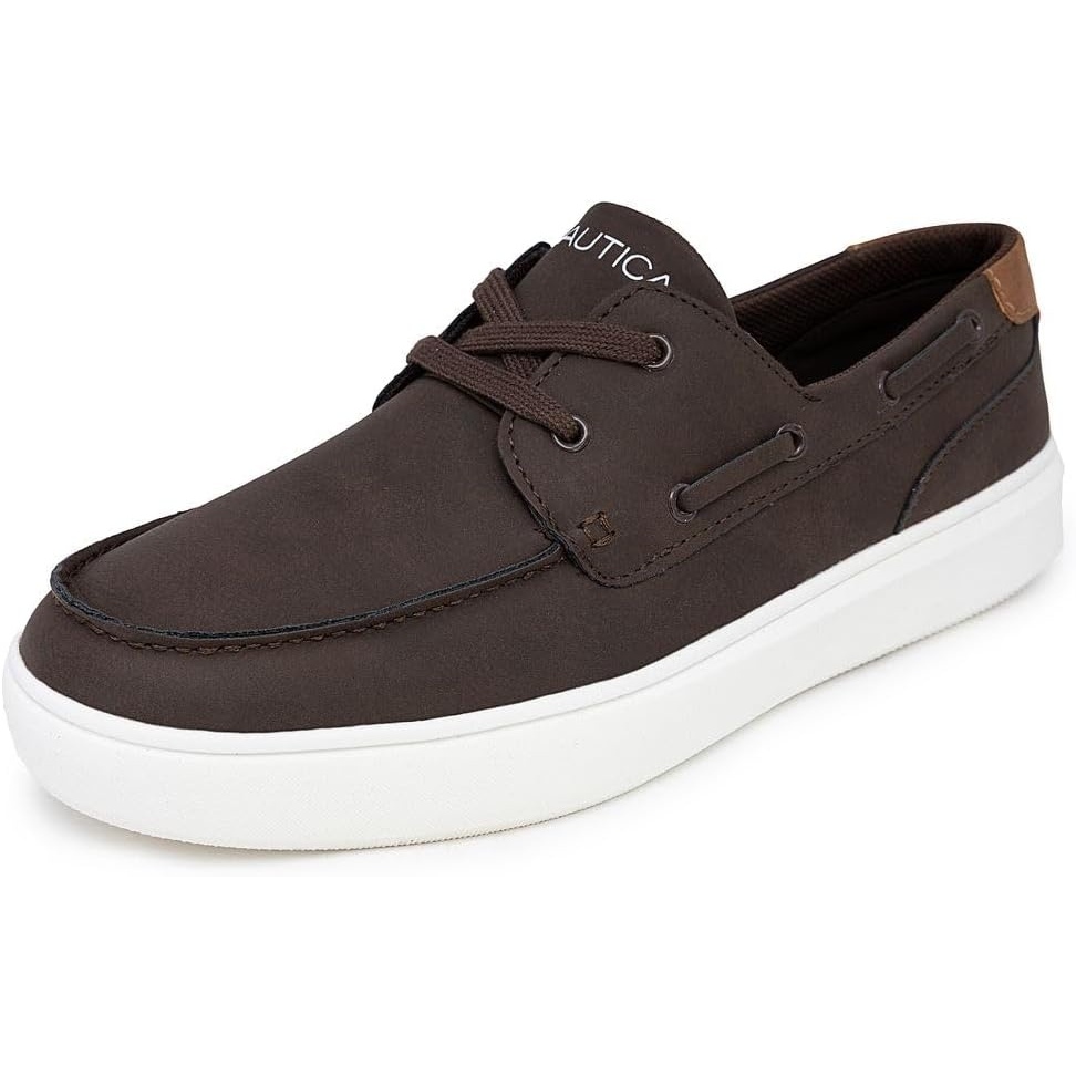 image:imageNAUTICA Mens LaceUp Boat Shoe Casual Loafers Comfort Sneaker Walking MoccasinBrownankar