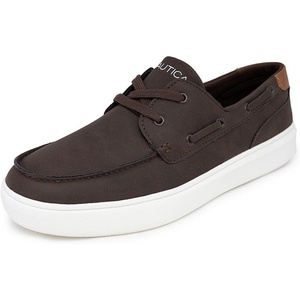 NAUTICA Men’s Lace-Up Boat Shoe Casual Loafers Comfort Sneaker – Walking Moccasin(Brown-ankar)