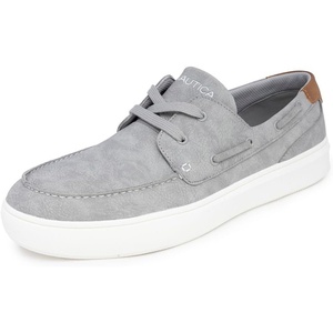NAUTICA Men’s Lace-Up Boat Shoe Casual Loafers Comfort Sneaker – Walking Moccasin(Grey-ankar)