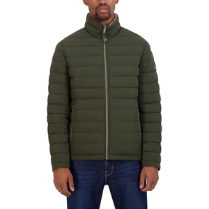 Nautica Men’s Reversible Quilted Puffer Jacket –Midweight Mechanical Stretch Winter Coat(Forest)