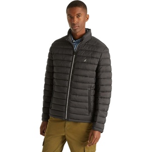 Nautica Men’s Reversible Quilted Puffer Jacket –Midweight Mechanical Stretch Winter Coat(Luxury Black)