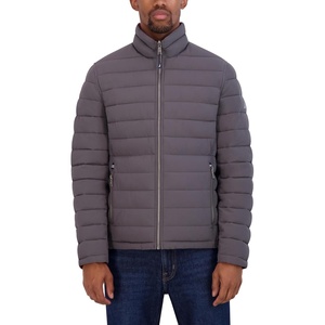 Nautica Men’s Reversible Quilted Puffer Jacket –Midweight Mechanical Stretch Winter Coat(Metal Grey)