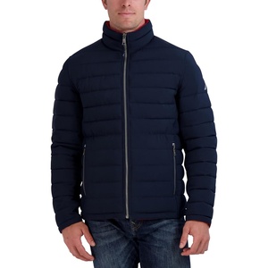 Nautica Men’s Reversible Quilted Puffer Jacket –Midweight Mechanical Stretch Winter Coat(Sea)