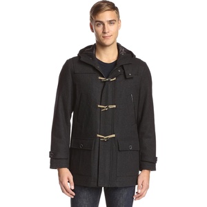 Nautica Men’s Wool Blend Peacoat – Double-Breasted Winter Coat, Regular, Big & Tall Sizes(Charcoal Gray)