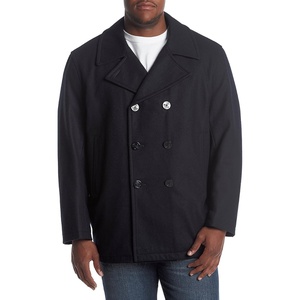 Nautica Men’s Wool Blend Peacoat – Double-Breasted Winter Coat, Regular, Big & Tall Sizes(Dk Navy)