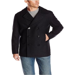 Nautica Men’s Wool Blend Peacoat – Double-Breasted Winter Coat, Regular, Big & Tall Sizes(Gray Ch)