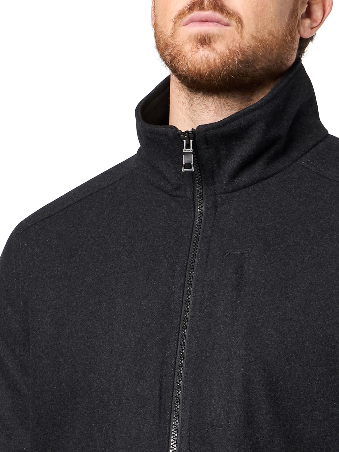 image:imageNautica Mens Wool Blend Lightweight Insulated Jacket Printed Daimond Quilted InteriorCharcoal