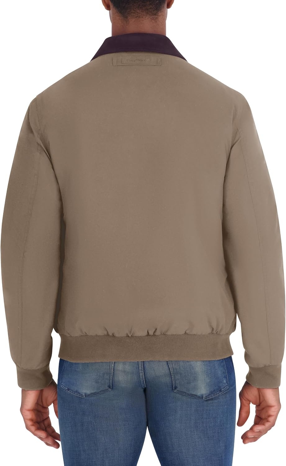 image:imageNautica Mens Heritage Shirt Collar Jacket Water Resistant Zip Front Plaid Lined Casual CoatTaupe