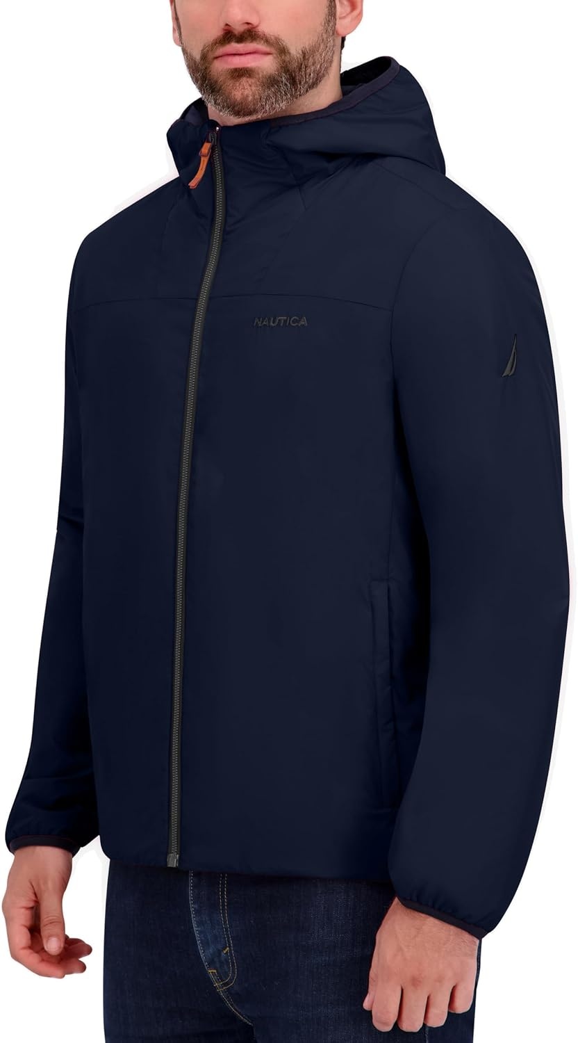 image:imageNautica Mens Lightweight Hooded Jacket Regular Big amp Tall Sizes OuterwearAbyss